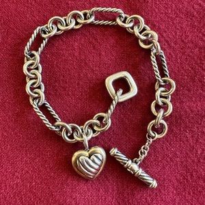 David Yurman heart charm bracelet